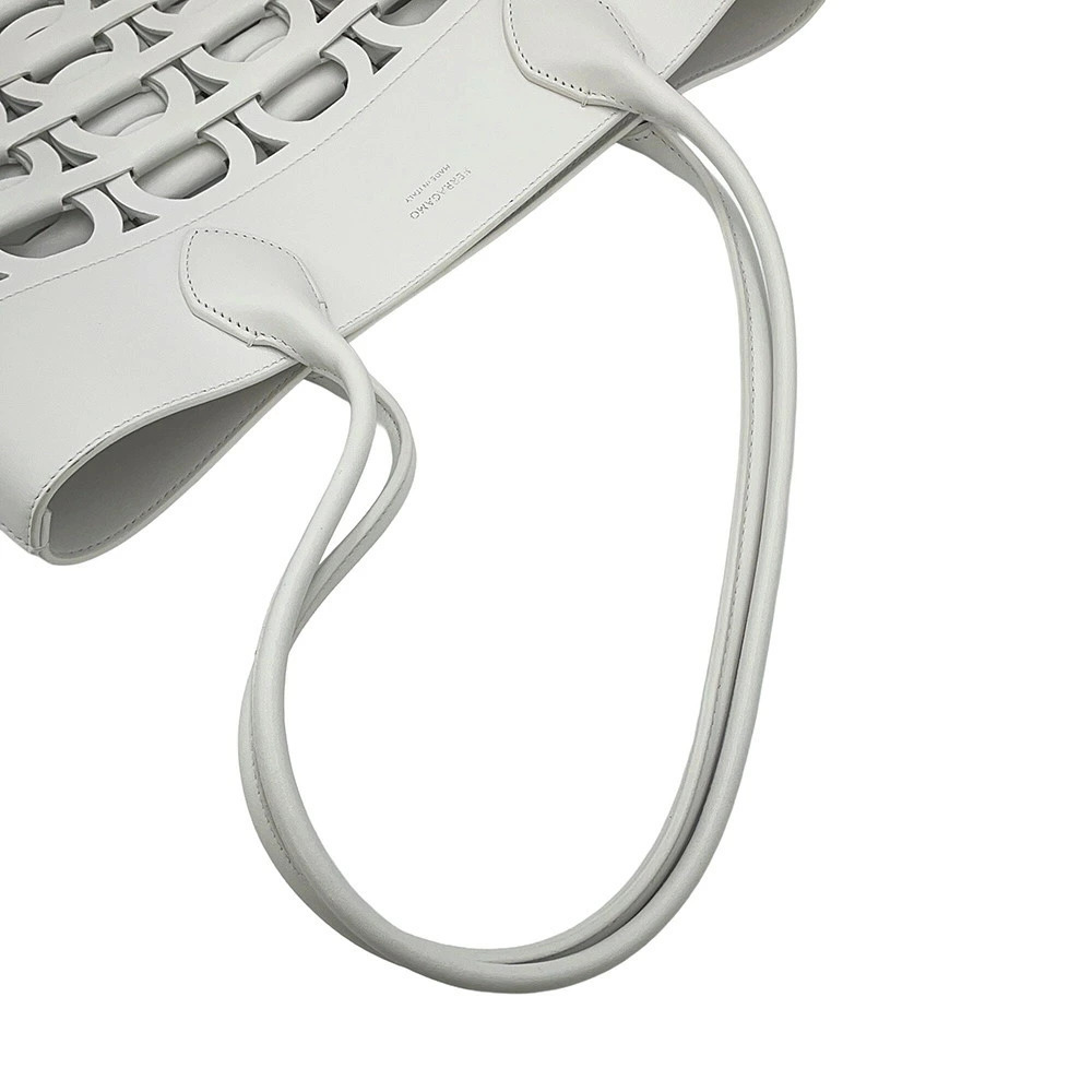 Salvatore Ferragamo Tote Bag Gancini White - Picture 12 of 12